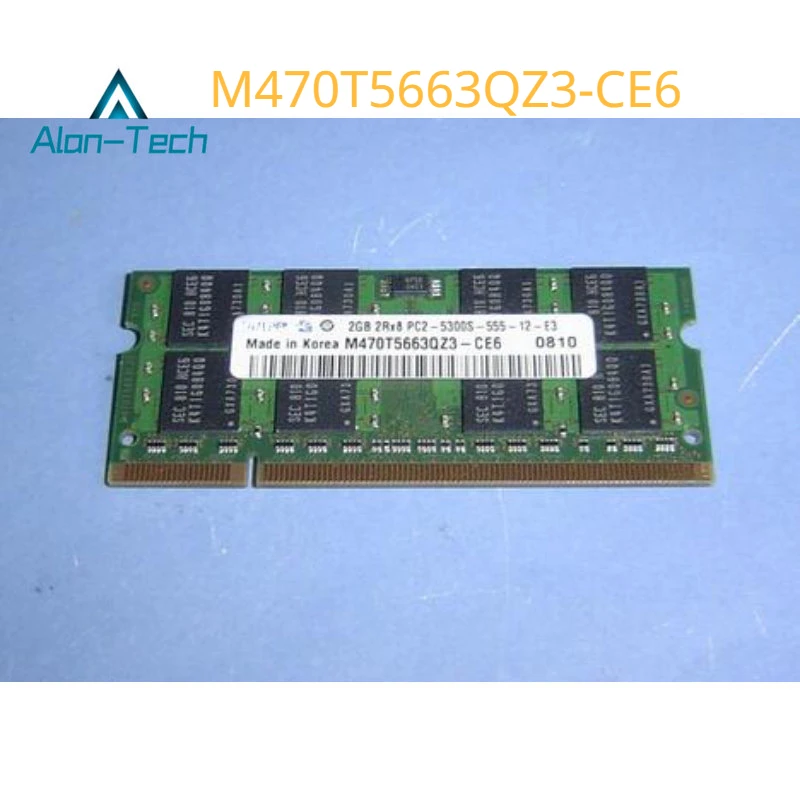 Nova memória para Samsung, M470T5663QZ3-CE6, 2GB, 2Rx8, PC2-5300S-555-12-E3