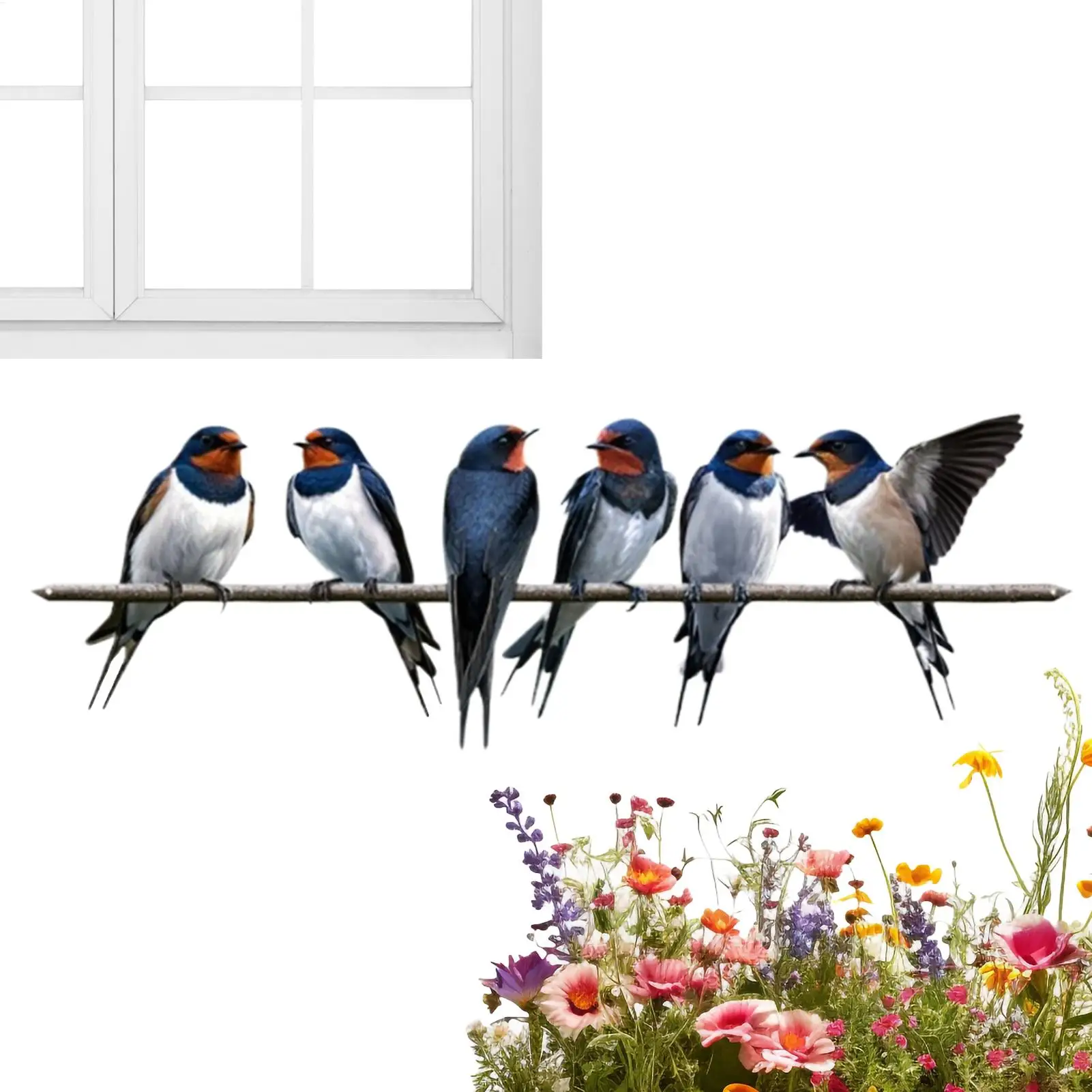 

Bird Ornaments Cute Artificial Birds Art Craft Ornament for Wall Decor Designs for Patio Yard Garden Courtyard Lawn Tree Branch