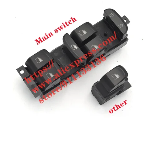 Interruptor eléctrico de Control de elevalunas para Brilliance V3, V5, H3/H220/H230/H530, interruptor maestro de cristal para puerta