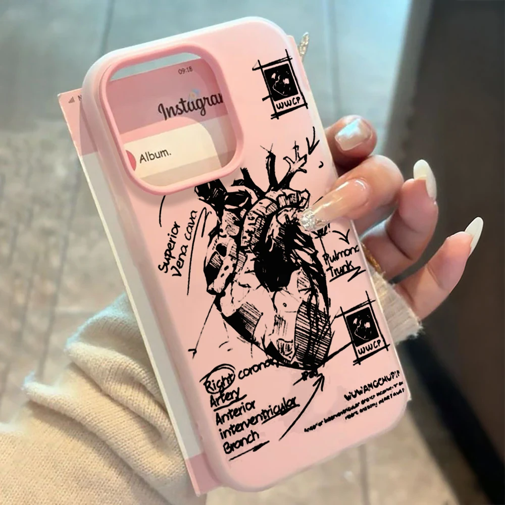 Für Samsung Galaxy S21 S26 S25 S24 S23 S22 Ultra Plus FE Hülle Herz-Graffiti INS Cover Für A37 A36 A54 A55 A56 Staubdichte Hülle – Detail 1