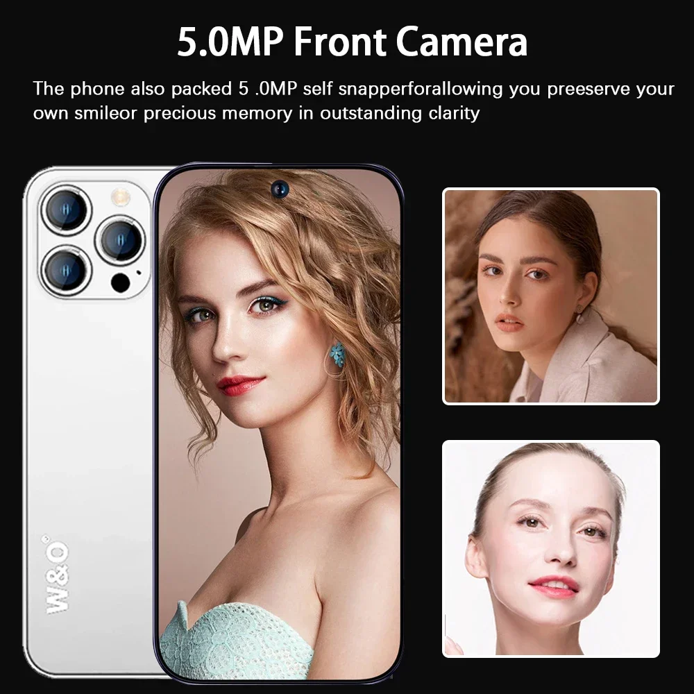 W&O X200 Ultra-thin 4G Smartphone Android 10 6.53 Inch HD+ Display 4GB RAM+64GB ROM Mobile phone 13MP 4800mAh Battery Dual SIM