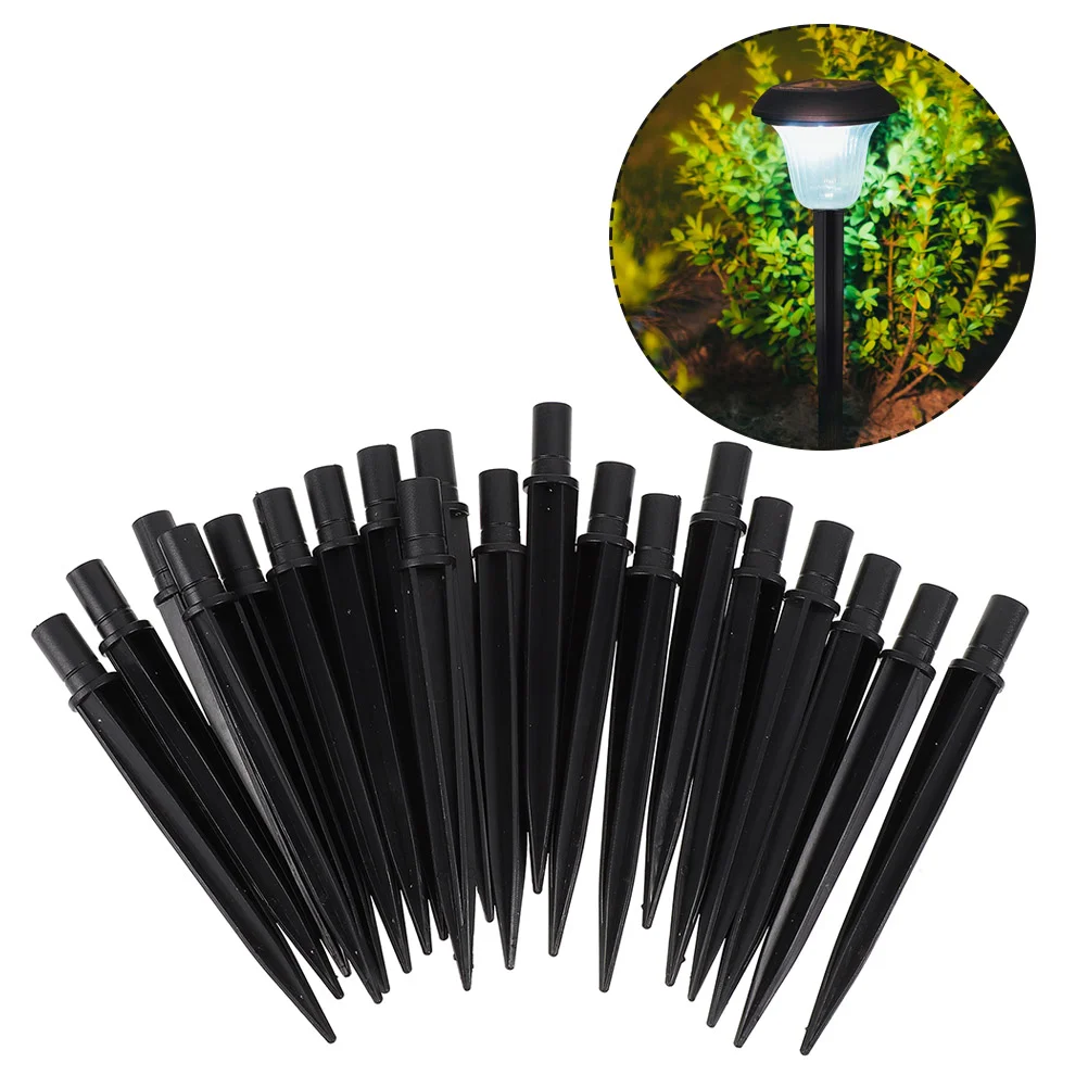 

25 Pcs Outdoor Solar Lamps Ground Plug Patio Lights Supplies Plastic Spike for Garden