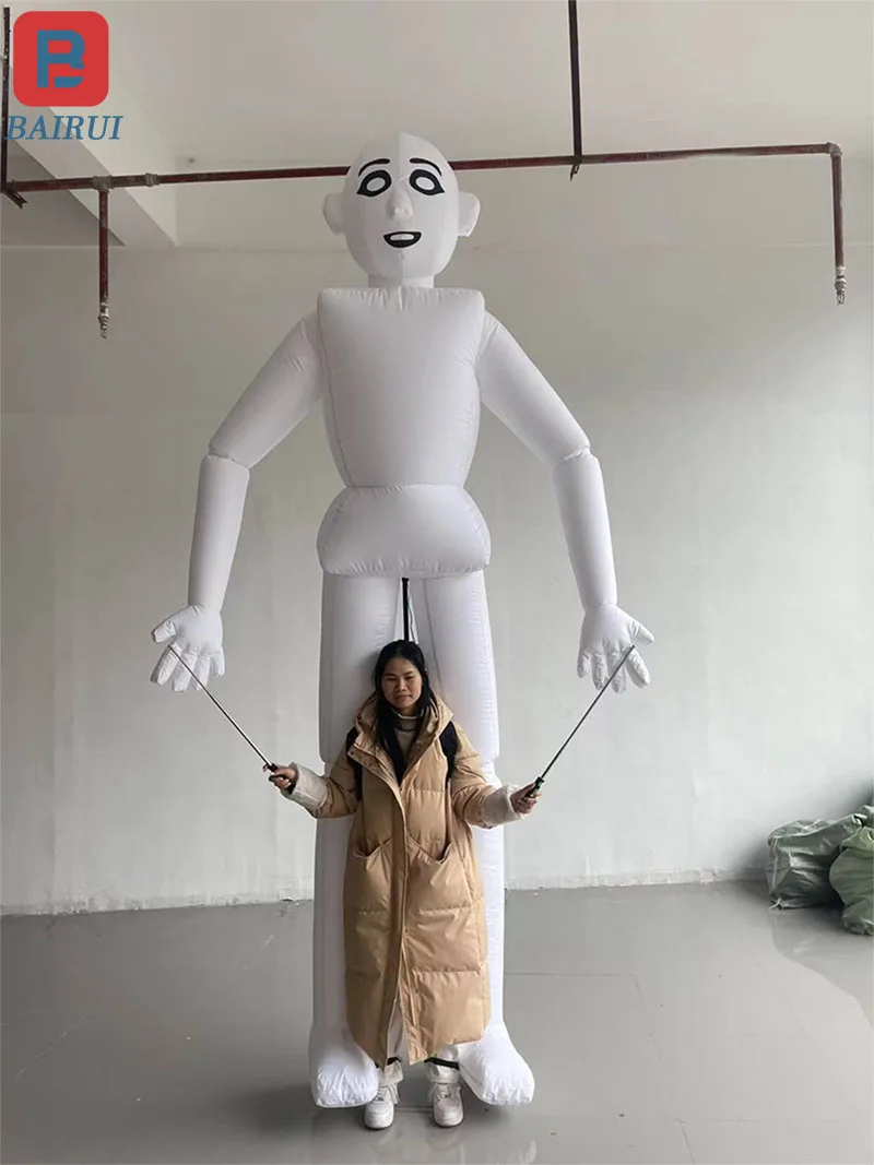 Aufblasbare Cartoon-Walking-interaktive, handklappende Parade-Puppen im Freien, individuelle Bar-Spielplatz-Bühnen-Requisiten