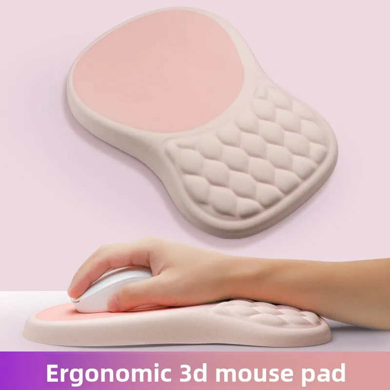 

New mouse pad wrist guard 3D mouse pad 3D ergonomic memory cotton slope massage mouse pad batch