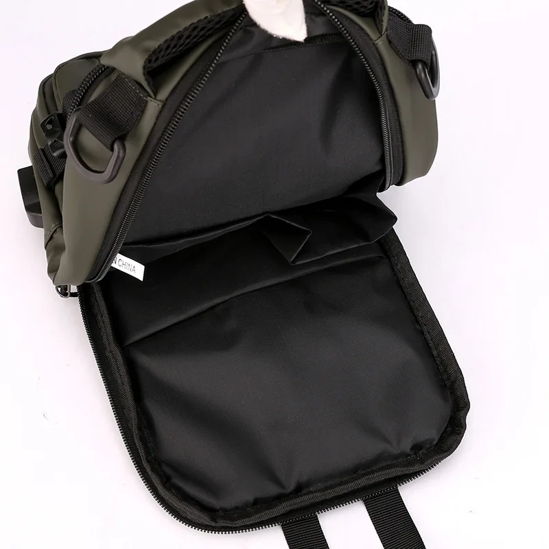 Borsa da petto casual impermeabile da uomo multifunzione antifurto ricarica USB borsa a tracolla da uomo borsa da viaggio in tela di nylon da uomo