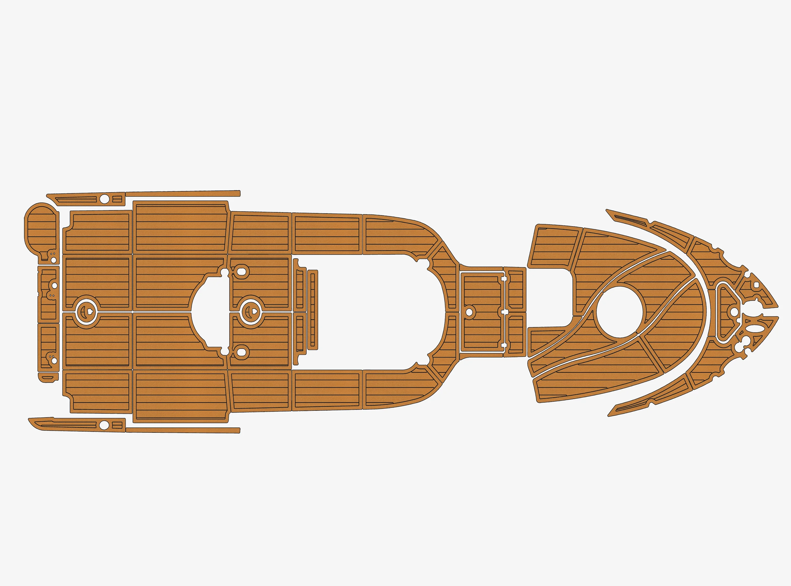 Anti-Skid EVA Faux Teak Self-Adhesive 6mm Boat Deck Pad for 2006 Wellcraft Scarab 352 Cuddy Yacht Cockpit Durable Marine Floor