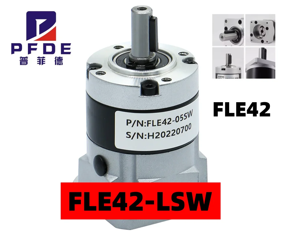 FLE42-LSW High Precision Planetary Gearbox Reducer For Nema17 5mm Shaft 42mm Stepper Motor With Reduction 4:1 to 50:1