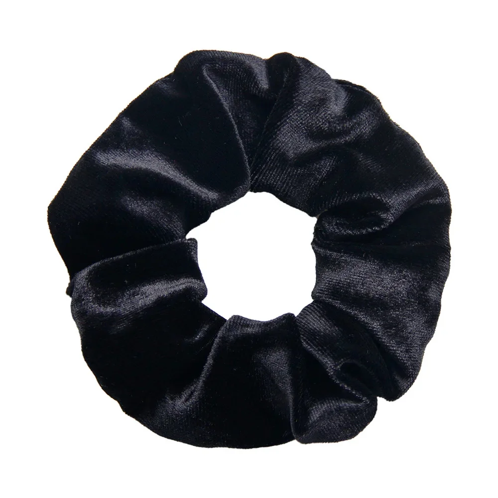 Black Women Velvet Scrunchies Elastic Hair Bands Women Girls Large Intestine Ring Headdress Female Headwear Hair Accessories