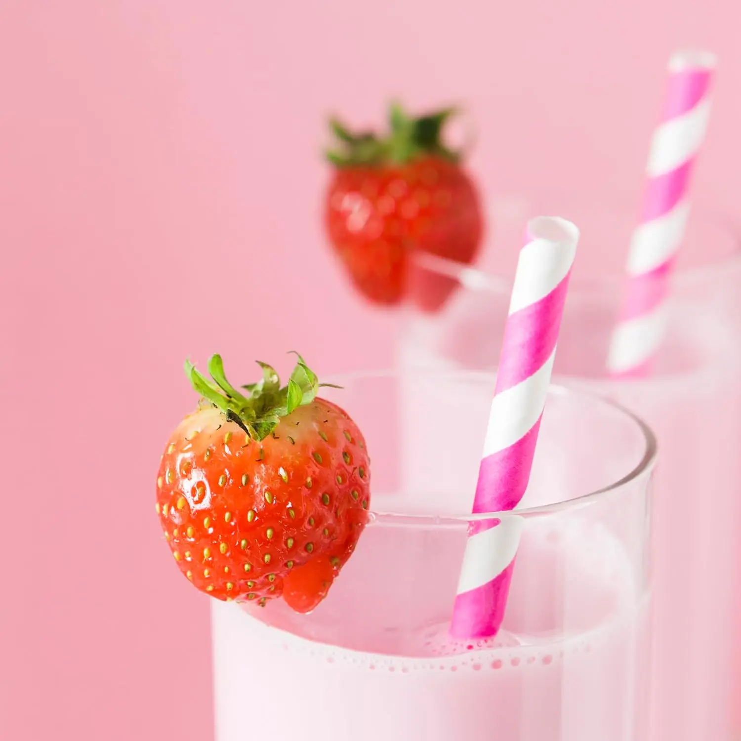 

Paper Straws 12mm*190mm White 100p+6*197mm Pink Striped 200p Disposable Party Drinking Straws for Juices Shakes and Smoothies