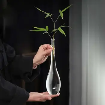 禪意花瓶 檯面花瓶 透明玻璃小花瓶 水耕日式家居裝飾 家居擺件工藝品 8 最佳銷售 日本花瓶 - №3