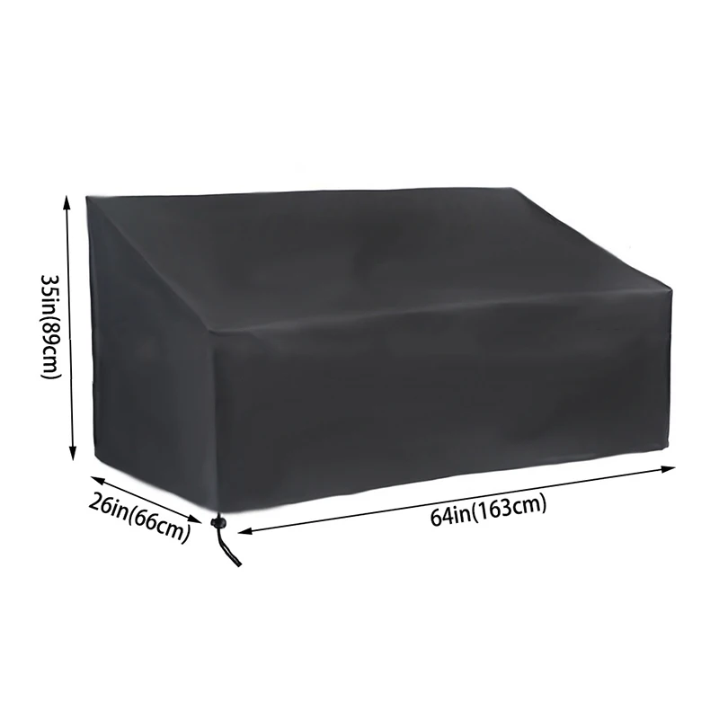 2/3 Seat All-Purpose Heavy Duty Waterproof Dustproof Outdoor Garden Bench Seat Furniture Dust Cover