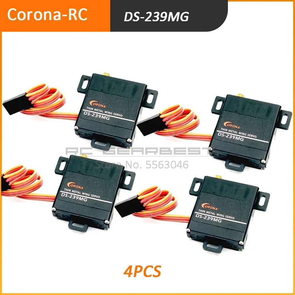 

4PCS Corona DS239MG Digital Slim Wing Servo Metal Gear 4.6kg / 0.15sec / 22g RC Glider Servo