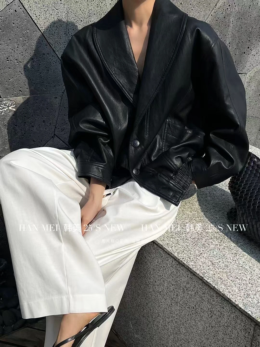 treetwear Giacca da donna retrò allentata corta in ecopelle Pu Primavera Autunno Cappotto con cerniera femminile Capispalla da motociclista vintage