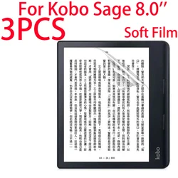 Kobo Sage 8.0 인치 용 3PCS 소프트 PET Kobo Sage 8.0 인치 용 투명 화면 보호기 가드 보호용 투명 필름 유리가 아님