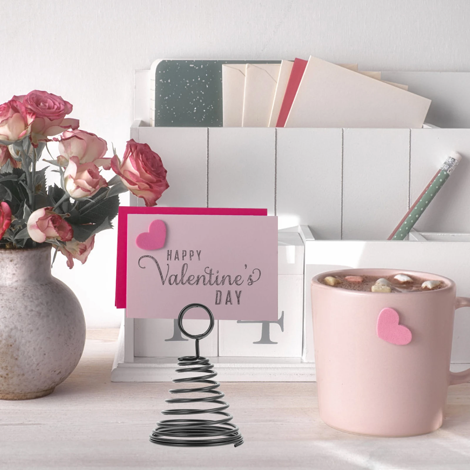 

Table Card Holder Wedding Party Spiral Design Desktop Memo Stand Clamp For Photos Table Numbers Menu Place Card Holders