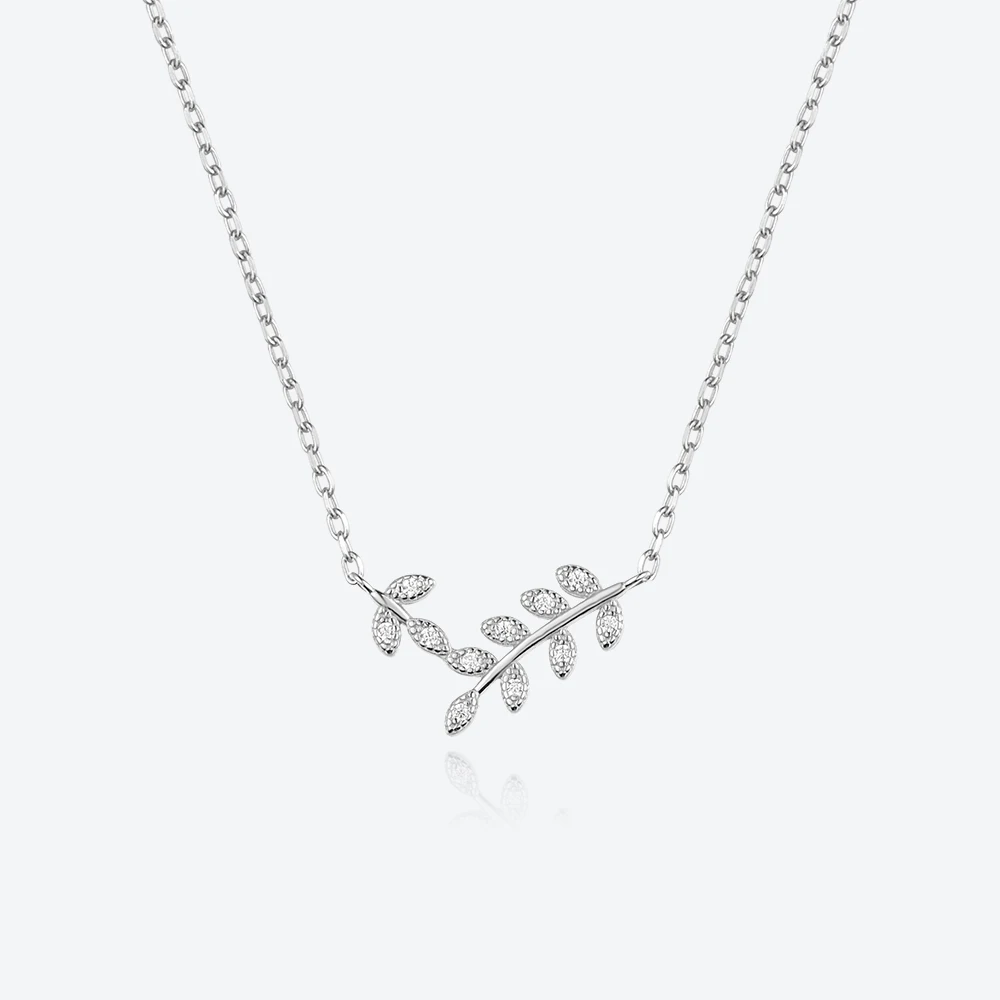 Ventewant Nieuw 925 Sterling Zilver Zirkoon Kruis Bladeren Hanger Lange Ketting Neckalce 2023 Luxe Fijne Sieraden