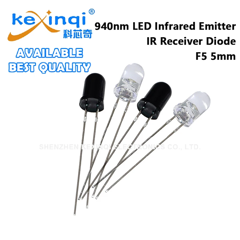 

(20pcs) IR333C-A PT333-3B IR333 IR333C PT333 DIP 5mm 940nm LED Infrared Emitter IR Receiver Diode