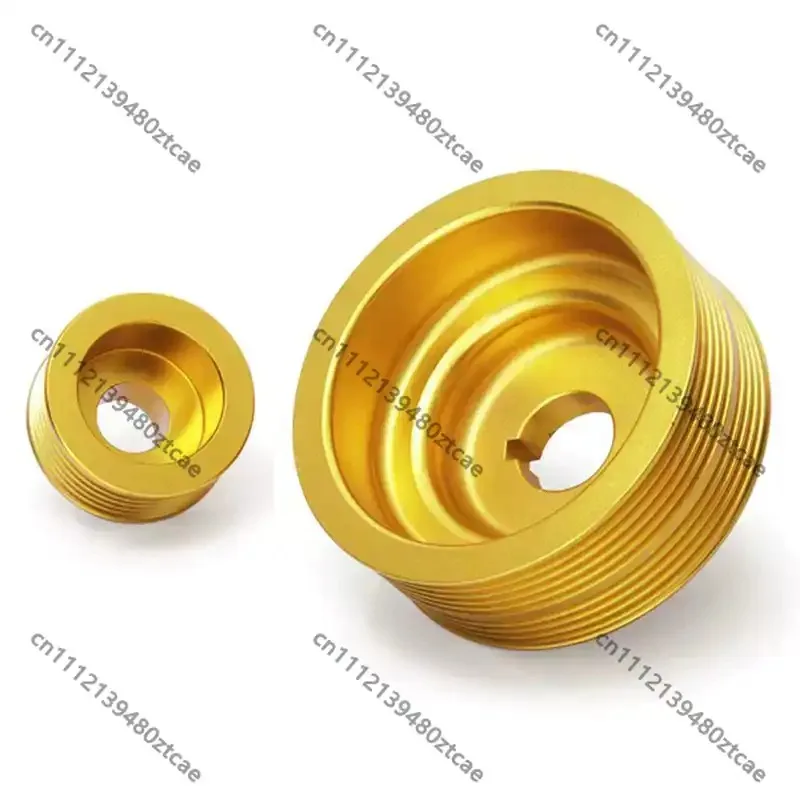 Lightweight Aluminum Crankshaft Pulley, Performance Engine Belt Pulley, Racing Engine Tuning Accessories