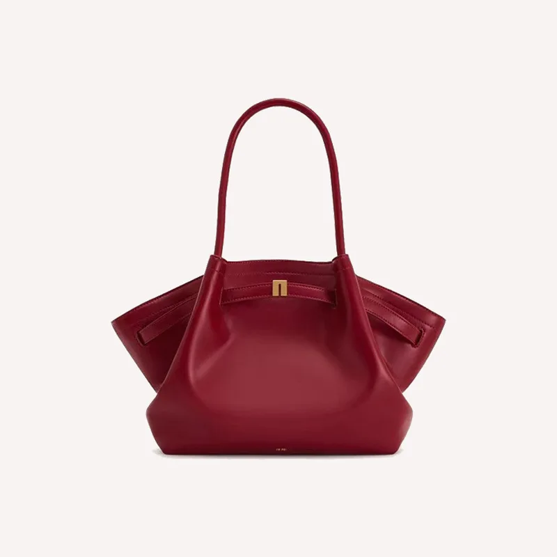 JWPEI dumpling-shaped suede tote shoulder bag for formal commuting, multi-color genuine leather bag with a sophisticated feel