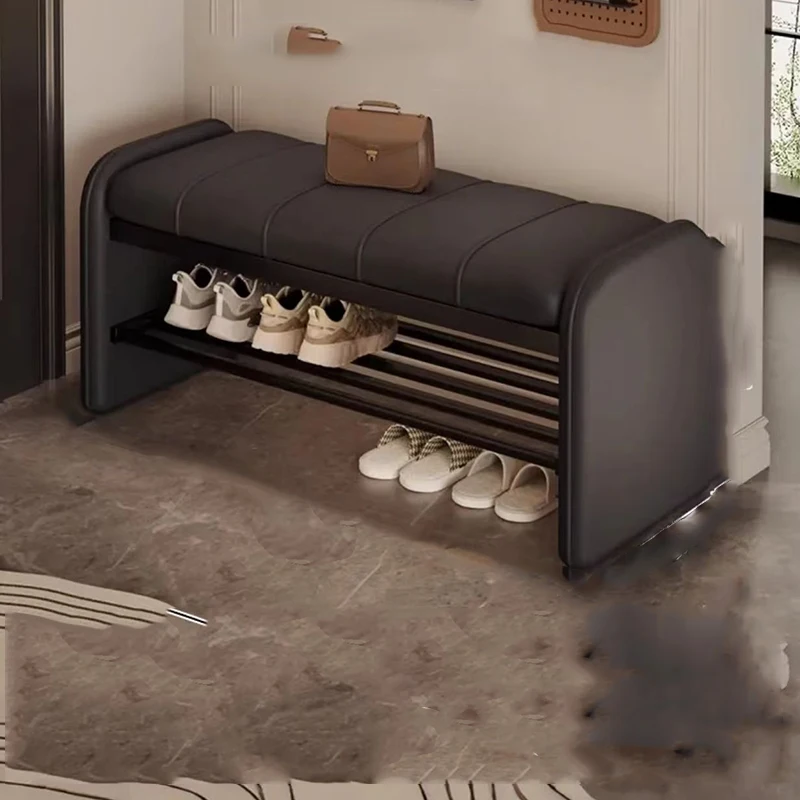 النعال رف الأحذية العمودي مع مقعد مدخل القاعة تظهر الفضاء توفير رف الأحذية مقعد أثاث مدخل Archivadores الحديث