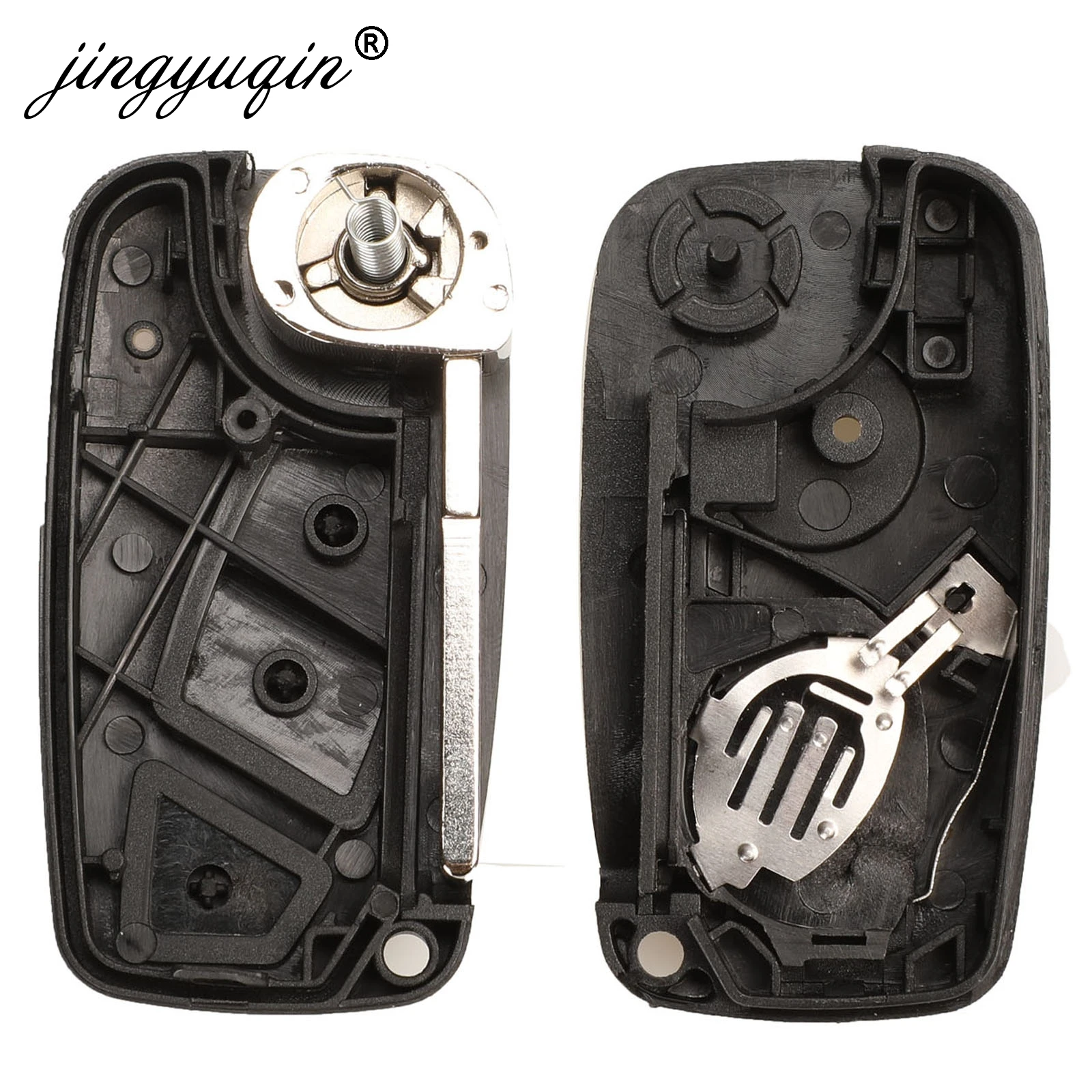 Jingyuqin flip dobrável remoto caso chave do carro capa escudo fob para fiat iveco punto ducato stilo panda idéia doblo bravo 2/3 botões