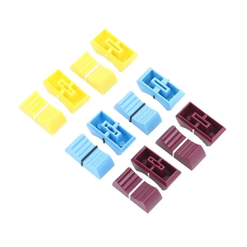 10 Stück 1X8 2X4MM Mixer Elektronische Tastatur Schiebepotentiometer Kunststoffkappe Fader-Kappe Knopf Druckknopf Buchse Druckkappe – Detail 4