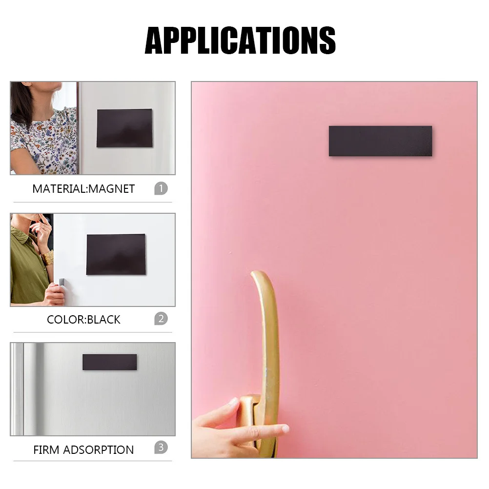 

3Pcs Magnetic Sheet for DIY Fridge Magnets Adhesive Backing Hold Decorative Flexible Magnetic Patches Craft