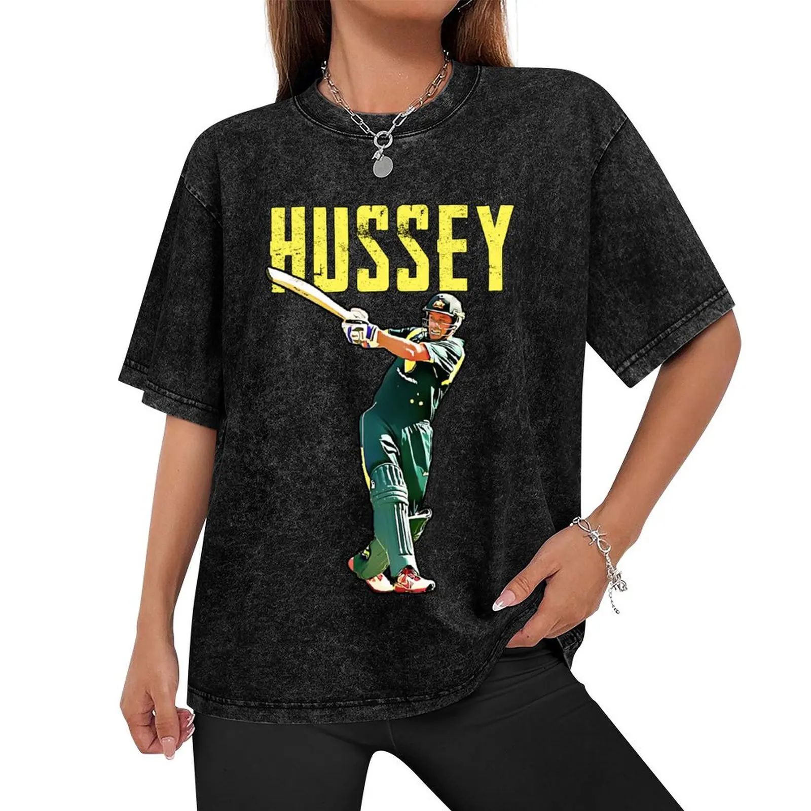 Michael Hussey - Batsman - Australia Cricket Player - T20 World Cup Cricket T-Shirt sublime t shirts for men cotton