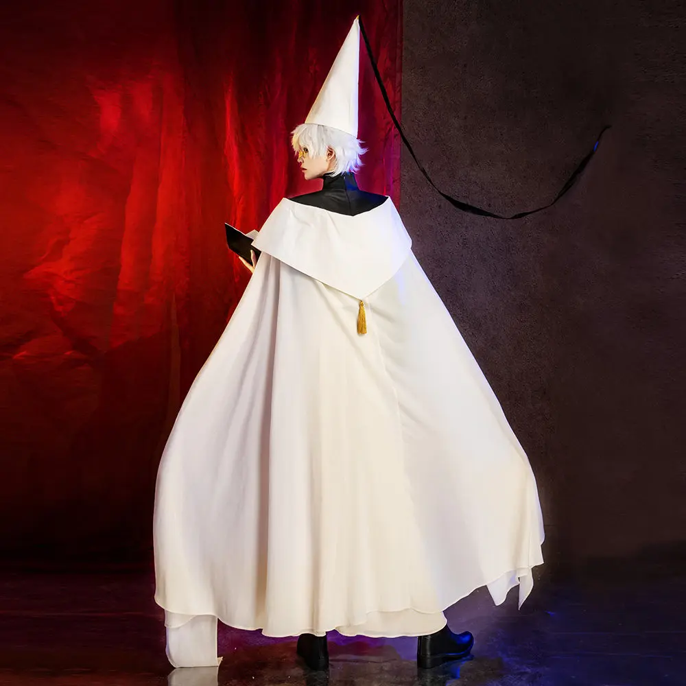 Witch Hat Atelier Qifrey Cosplay Costume White Mage Robe Outfit Full Set Uniform Role Play Halloween Carnival Party HCos view 4