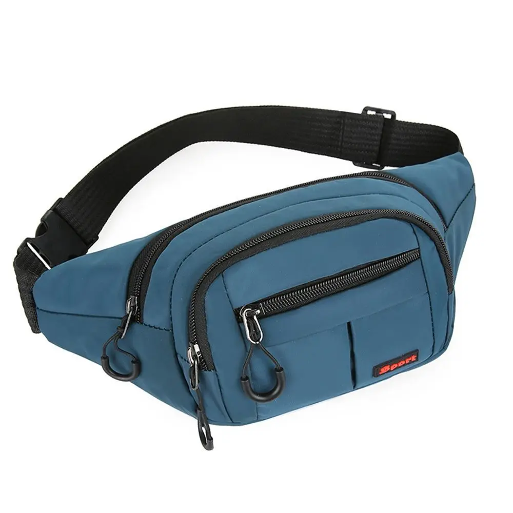 Waterproof Sports Female Oxford Cloth Solid Color Male Shoulder Bag Phone Bag Sports Bag Waist Packs