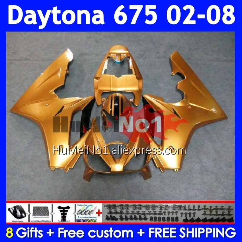 

OEM Body For Triumph Daytona-675 Daytona 675 2002 Gloss Golden 2003 2004 2005 320No.10 Daytona675 02 06 07 08 Injection Fairing