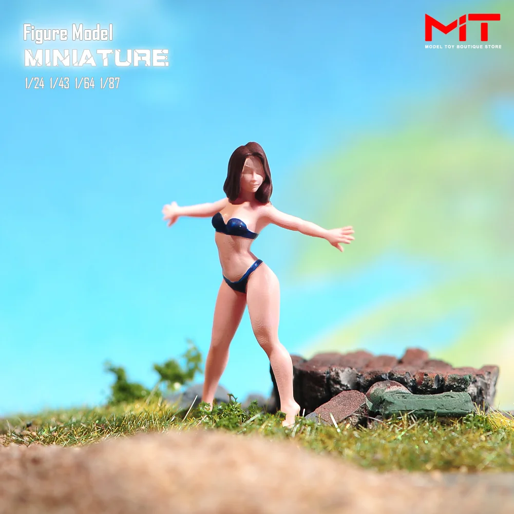 شكل فتاة بكيني للشاطئ الصيفي ، ديوراما بطبعة ثلاثية الأبعاد ، ديكور مشهد إبداعي 1: 87 ، أكسسوارات ، من من من من من من ؟