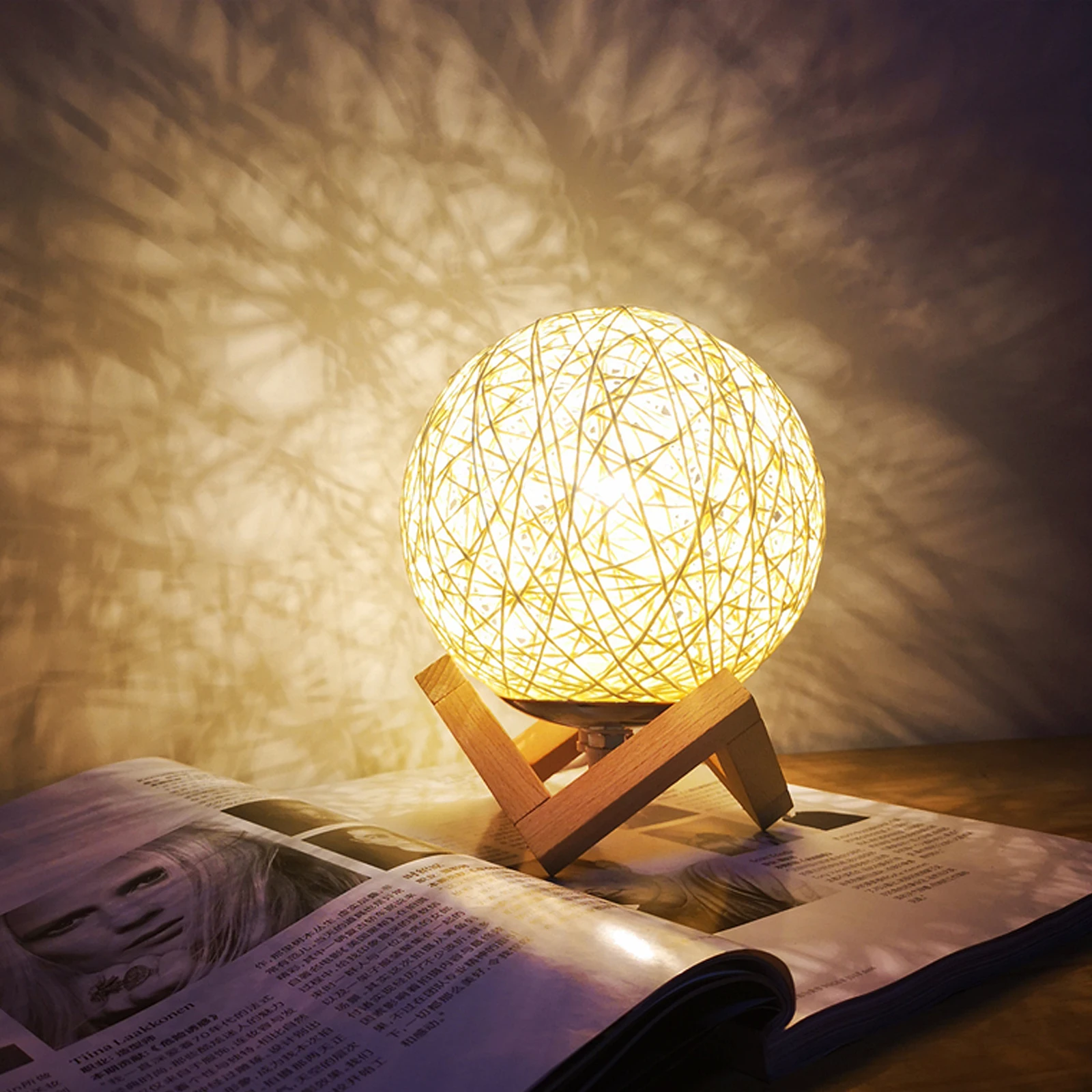 

1pc Woven Lampshade Decorative Ceiling Light Shade Chandelier Cover Dustproof Creative Lighting Accessory Home Decor Beige