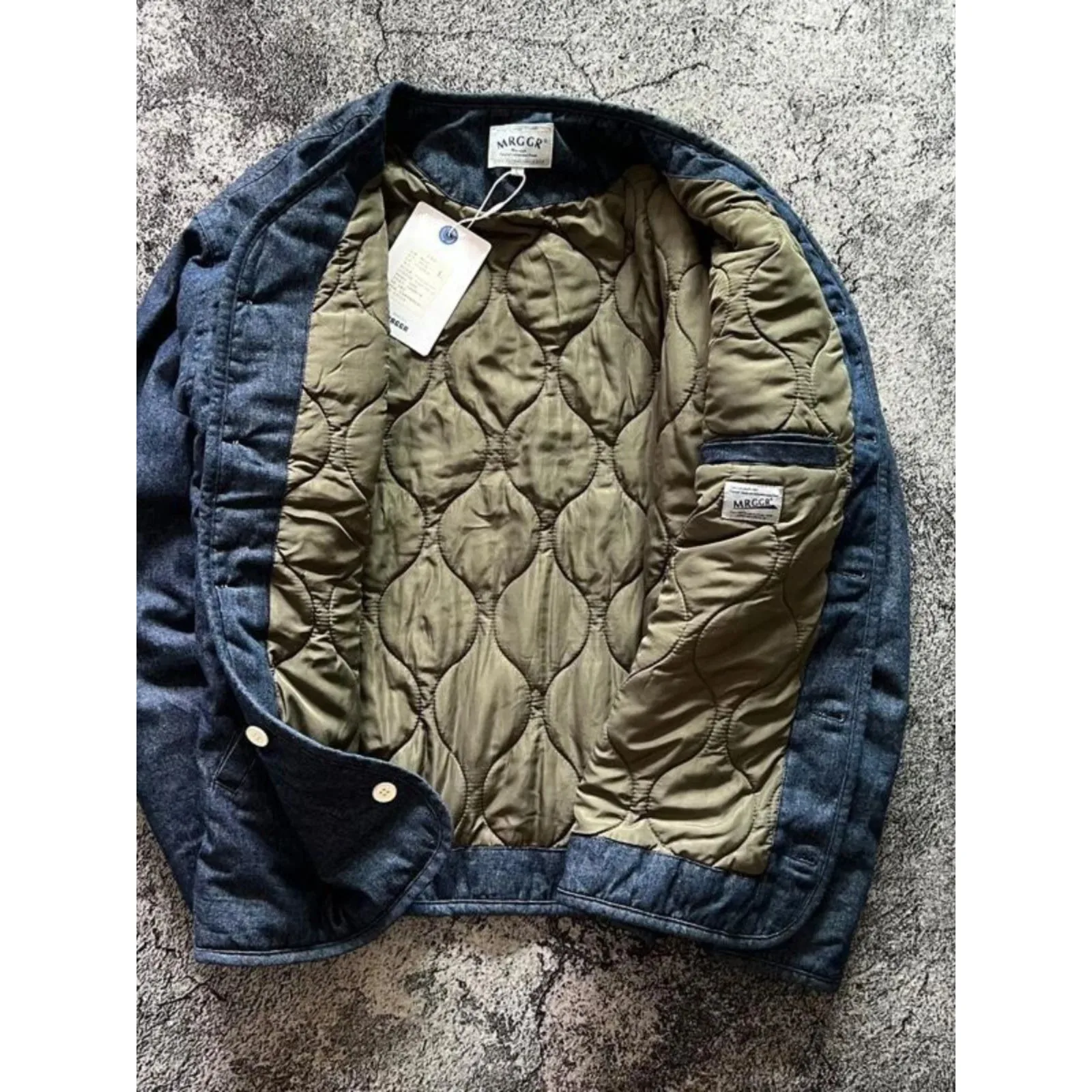 

Retro Japanese Warm Cotton Jaet Casual Autumn Winter Men's Vest Long Sve V-Ne Middle-Aged And ly Faion