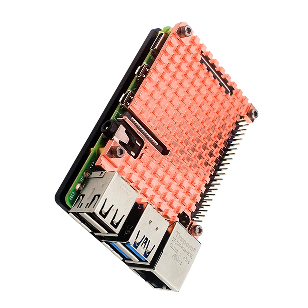 Himbeer Pi 4 Rein kupfer Kühlkörper schutz Passive Kühlung Schutzhülle für Raspberrry Pi 4b Mod Metall gehäuse