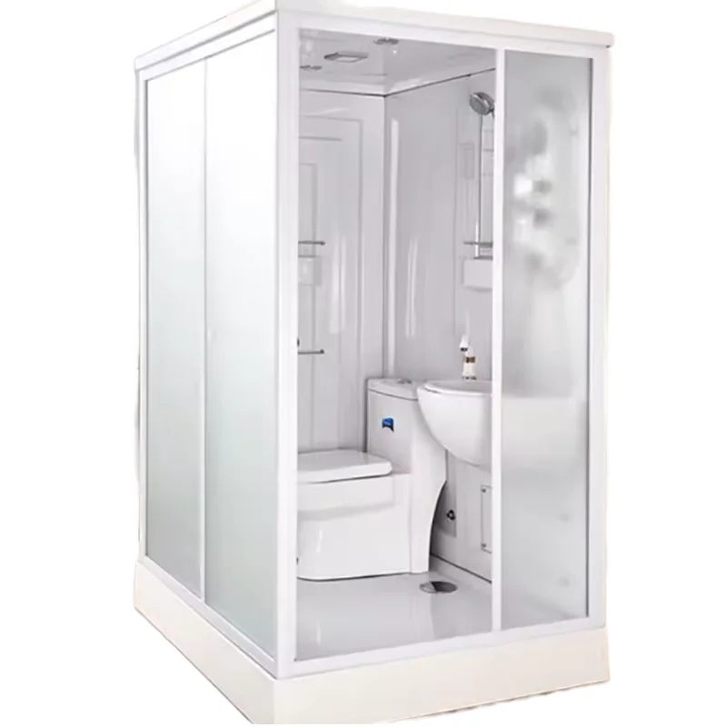 Modern Design White Prefab Bathroom Unit Fast Installation Ready-Made Shower Cubicle Easy Clean Feature Toilet Shower Enclosures