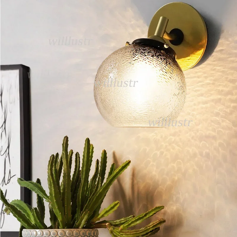 Modern Aquatex Glass Wall Lamp Minimalist Light Iron Sconce Doorway Foyer Corridor Cafe Hotel Restaurant Bedroom Donut Lighting