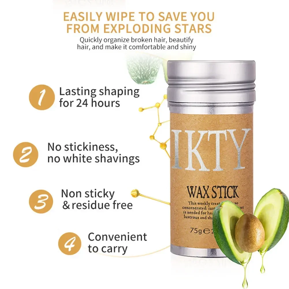 Crema de Gel para peinar el cabello roto, barra de cera para el cabello, crema de Gel para peinar el cabello, Crizz fijo esponjoso, cera de estilismo para niños y mujeres