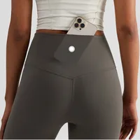 Women's High-Waist Yoga Leggings with Back Waist Pocket – Cropped Athletic Pants