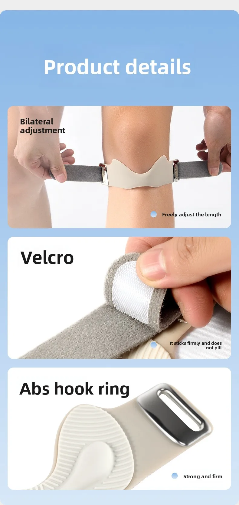 Airbag-Silikon-Patella-Gurt, Sport-Kniebandage, professionelles Kniegelenk, Anti-Verletzungen, atmungsaktive Outdoor-Übungen – Detail 12
