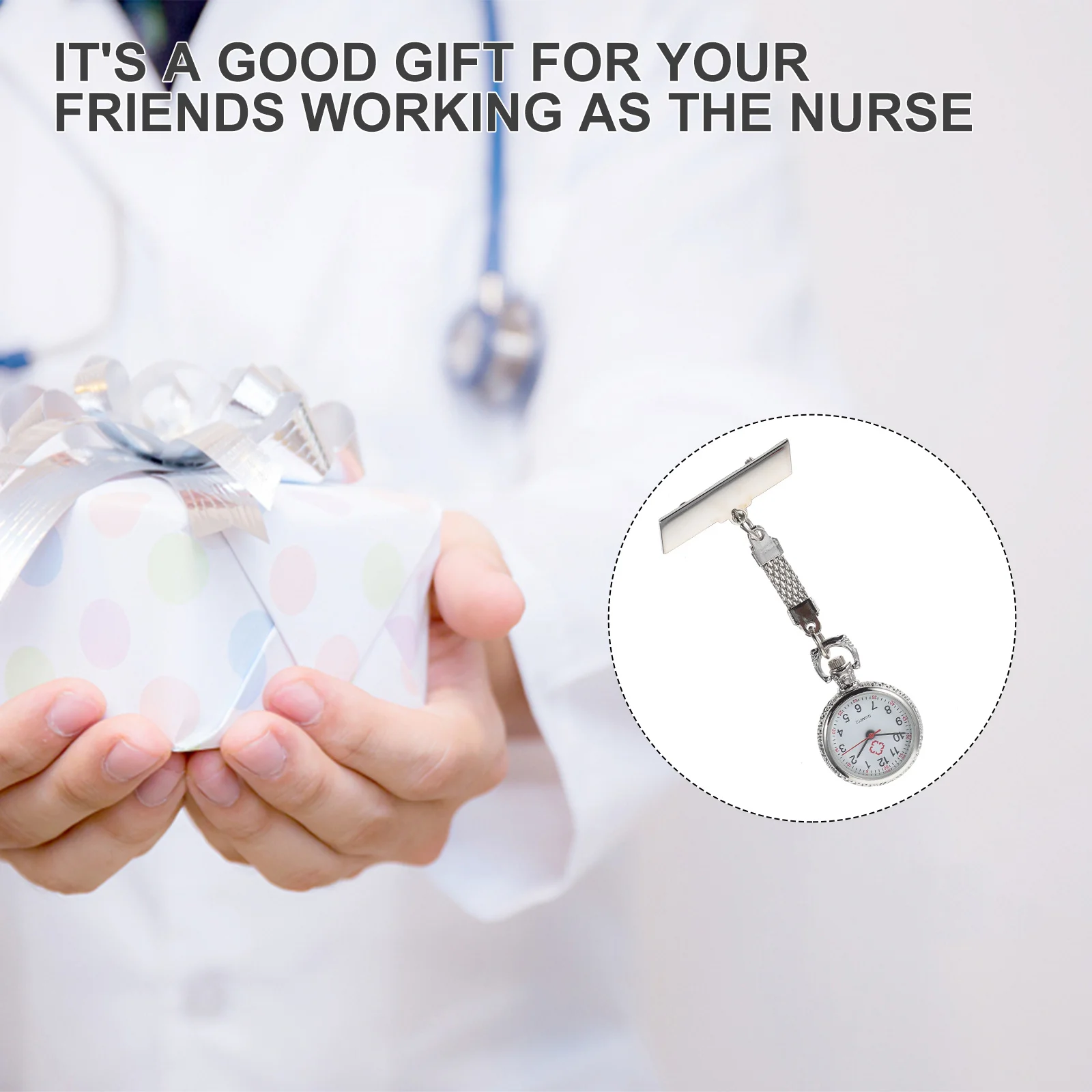 1pc enfermeira bolso liga grande dial clip-on design para enfermagem relógio de bolso estudantes médicos mulheres pendurado relógio fob