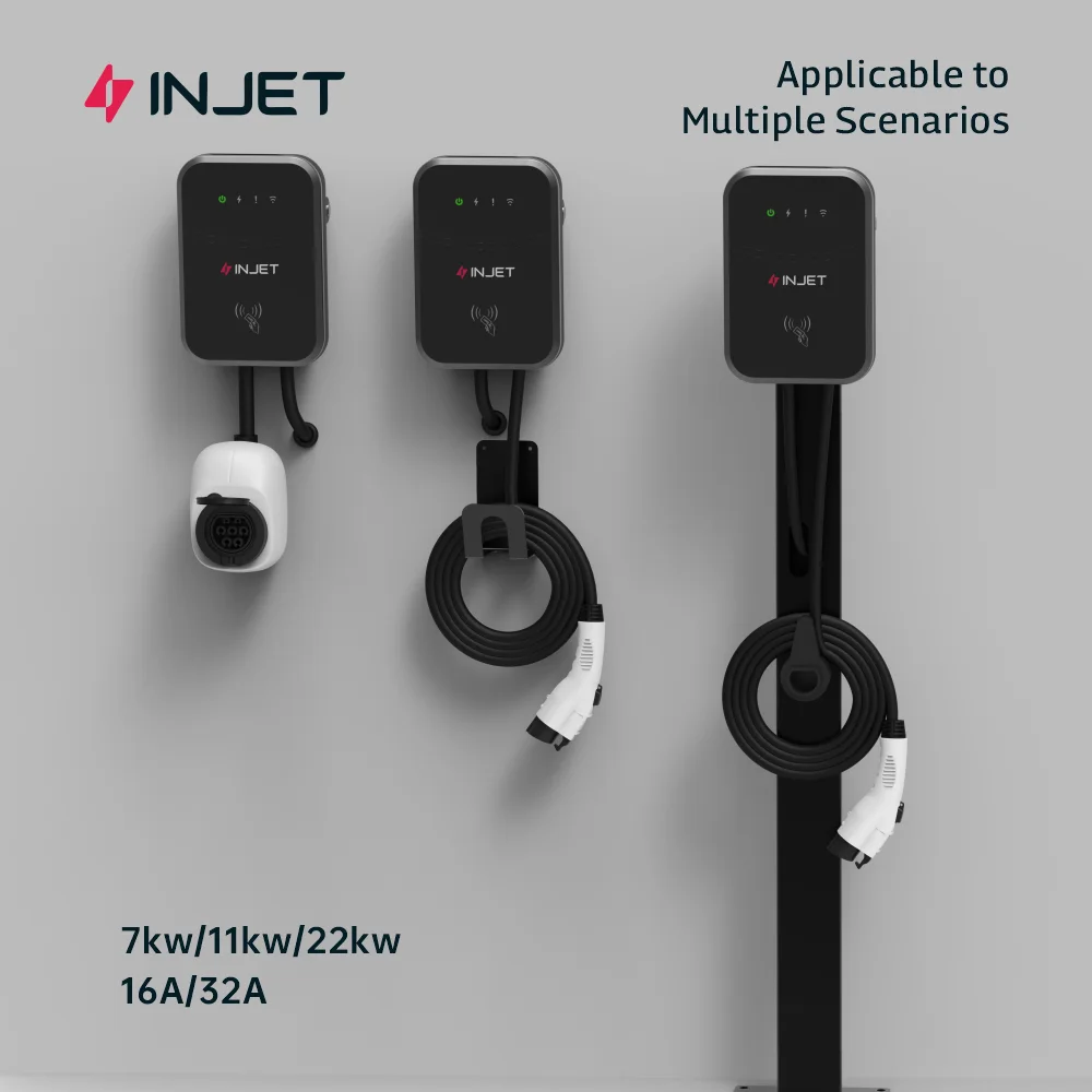 Factory Direct Sell 7.4KW Smart EV Charger 1-PHASE Wallbox With WIFI