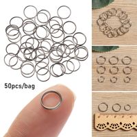 Plating Tag Screw Lock Stainless Steel Alloy Accessories Pendant Gadget Keyring Circle Loop Key Hooks Keychain Ring