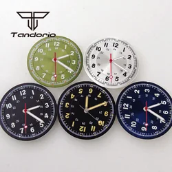 29mm Black/Silver/Blue/Green Watch Dial Face with Hands Set Luminous Spare Parts Fit NH35 NH36 ETA2824 PT5000 Automatic Movement