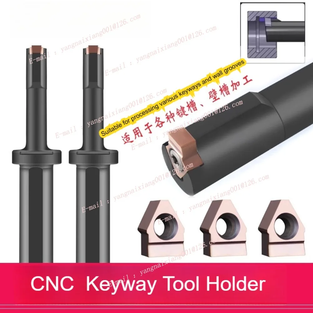 CNC Broaching Tool DA2-3-40L-13.5F-C25 Keyway Tool Holder Keyway Gear Shaper Positioning Groove DW-14 14mm Broach Tool Inserts