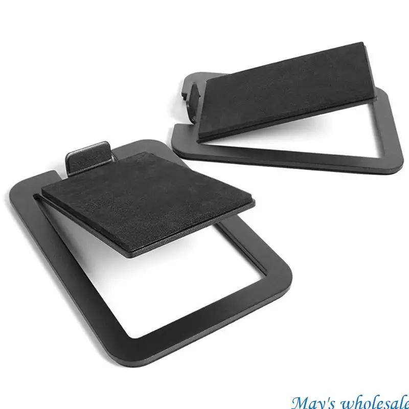 2Pcs Metal Desktop Speakers Stand Monitors Computer Speakers Bracket Holder for Computer Speakers Support Easy to Use 448A