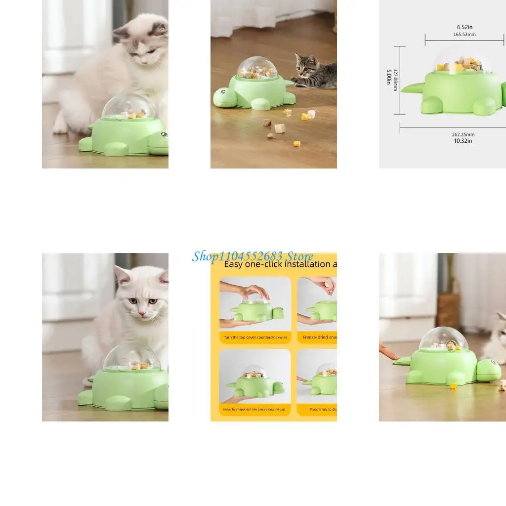 

Y6GD Pet Bowl Rotating Dispenser For Fast Eating Prevention Turtles