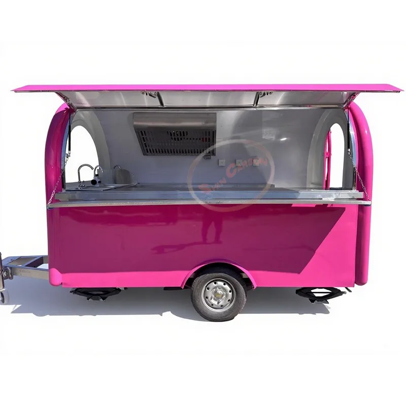

Bright-Colored Food Trailer for Outdoor Use with Flexible And Mobile Design