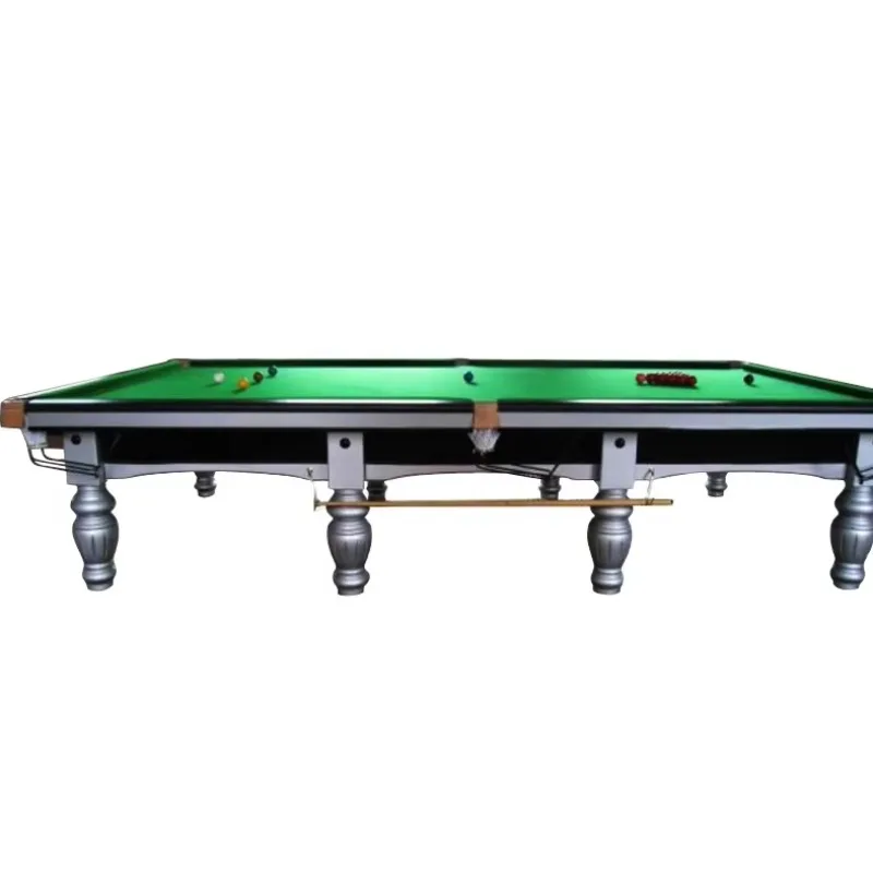 

High Quality 12 Feet Solid Wood Slate Pool Table Factory Direct Supply Good Load Bearing Not Easy to Deform for Snooker Sport