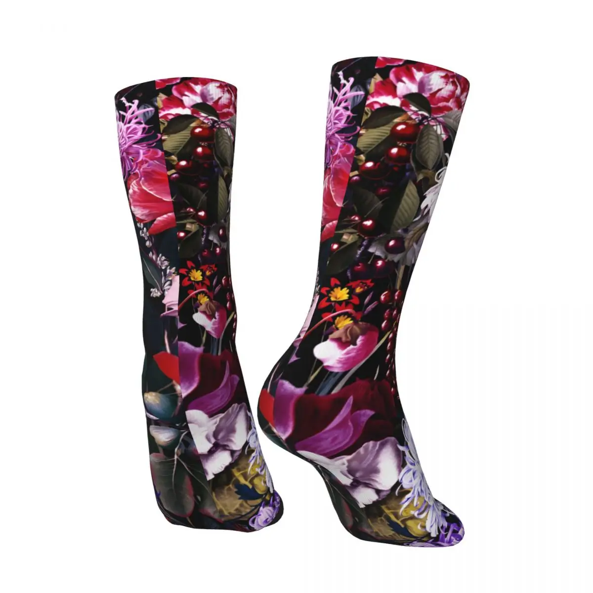 Vintage EXOTIC GARDEN - NIGHT XIX Men's compression Socks Unisex Street Style Seamless Printed Novelty Crew Sock